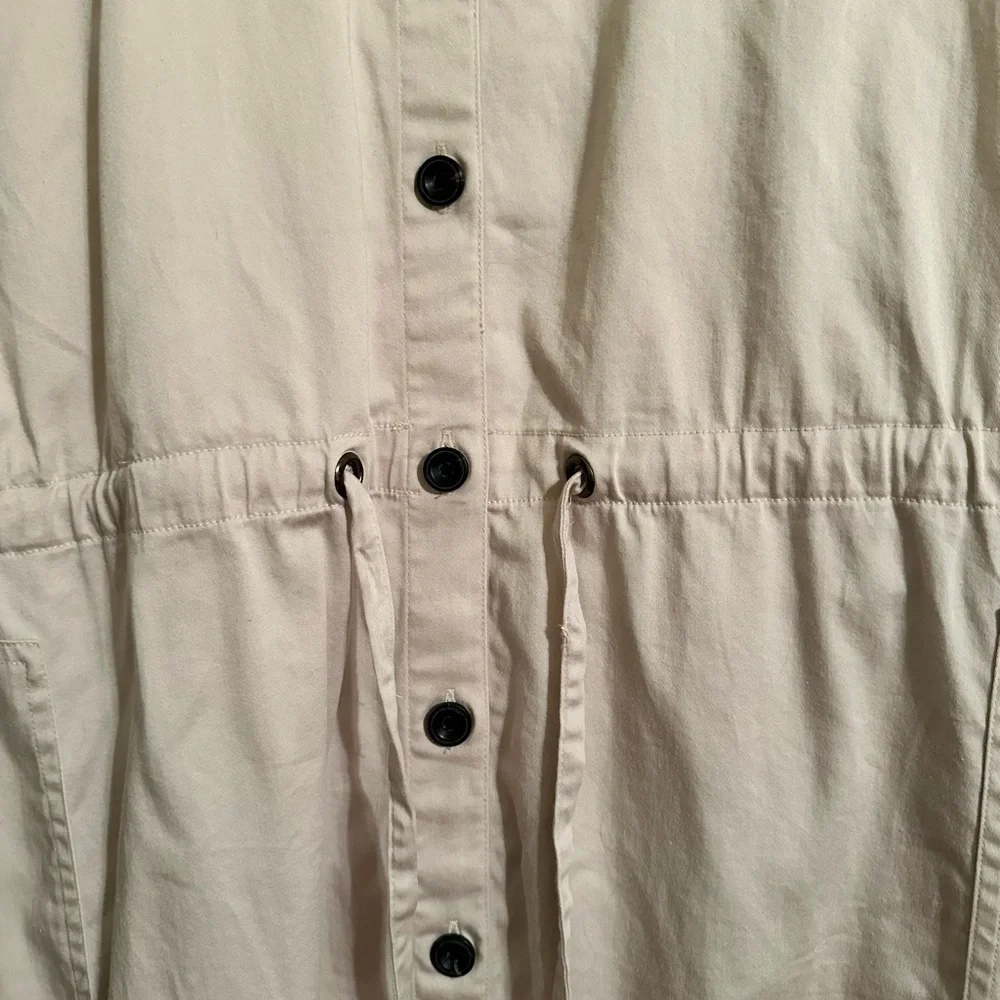 Size 2X Wonderly Beige Button-Up Midi Shirt Dress. Never worn! - Picture 3 of 5